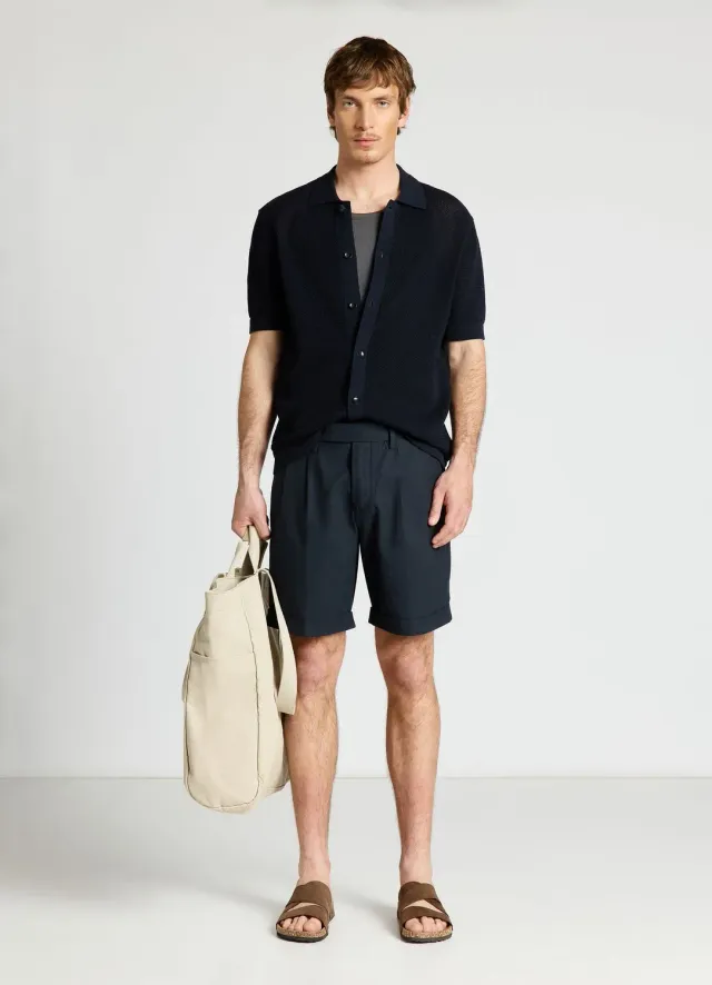 Calliope chemise ajourée homme manches courtes