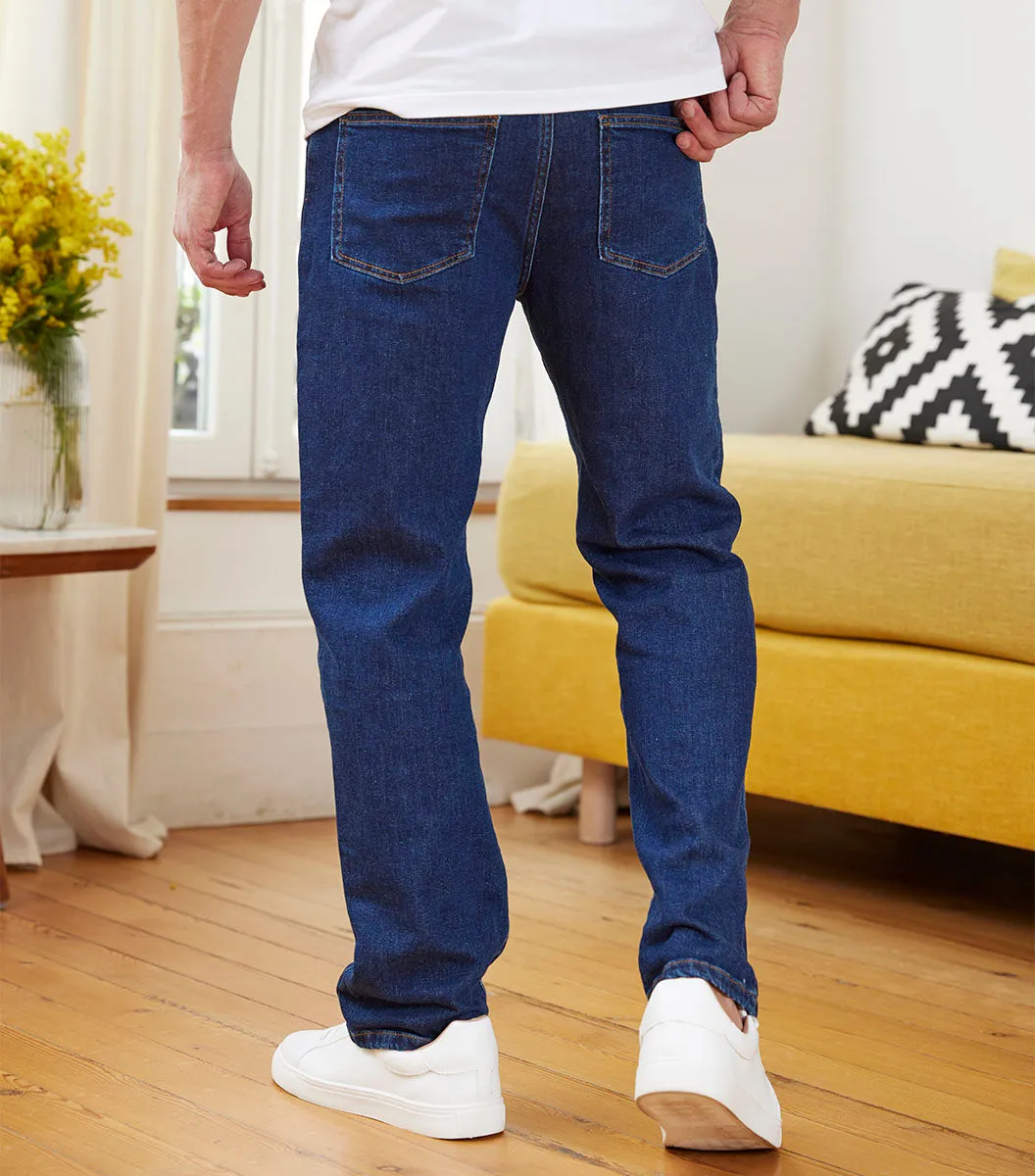 Cocorico Large jean homme bleu foncé denim stretch
