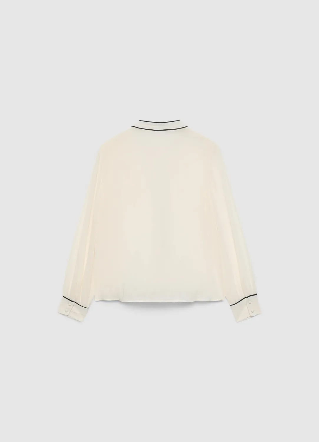 Calliope chemise volants femme col V contrasté