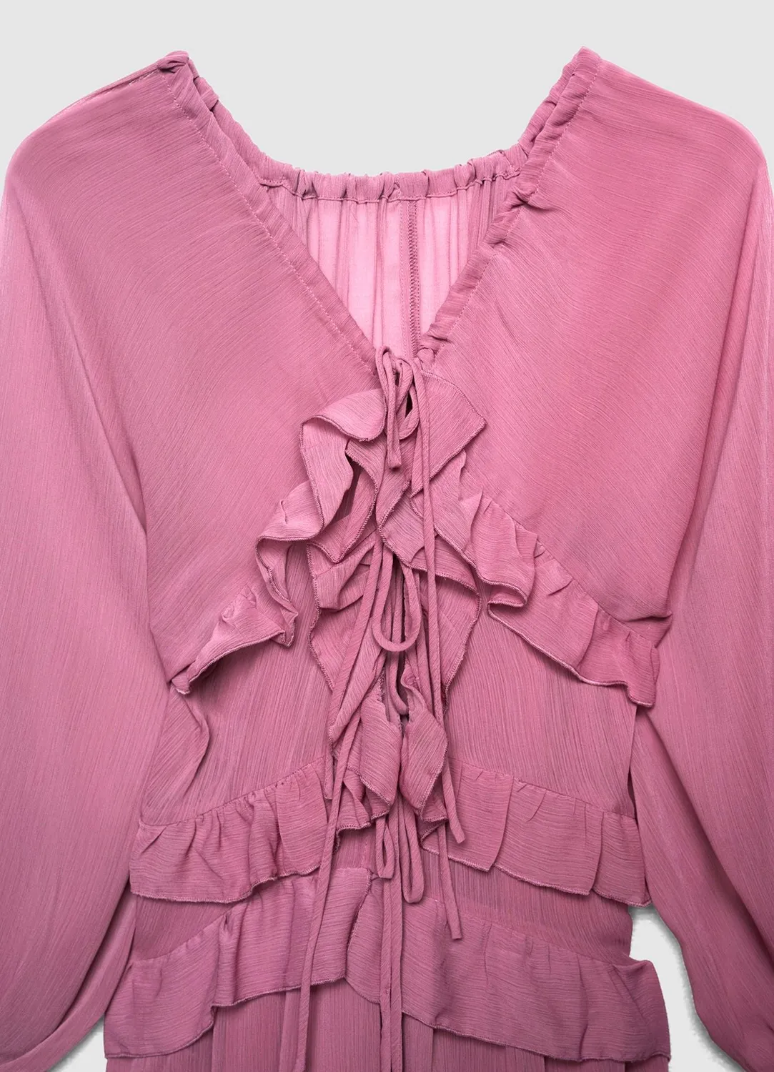 Calliope robe longue volants georgette femme