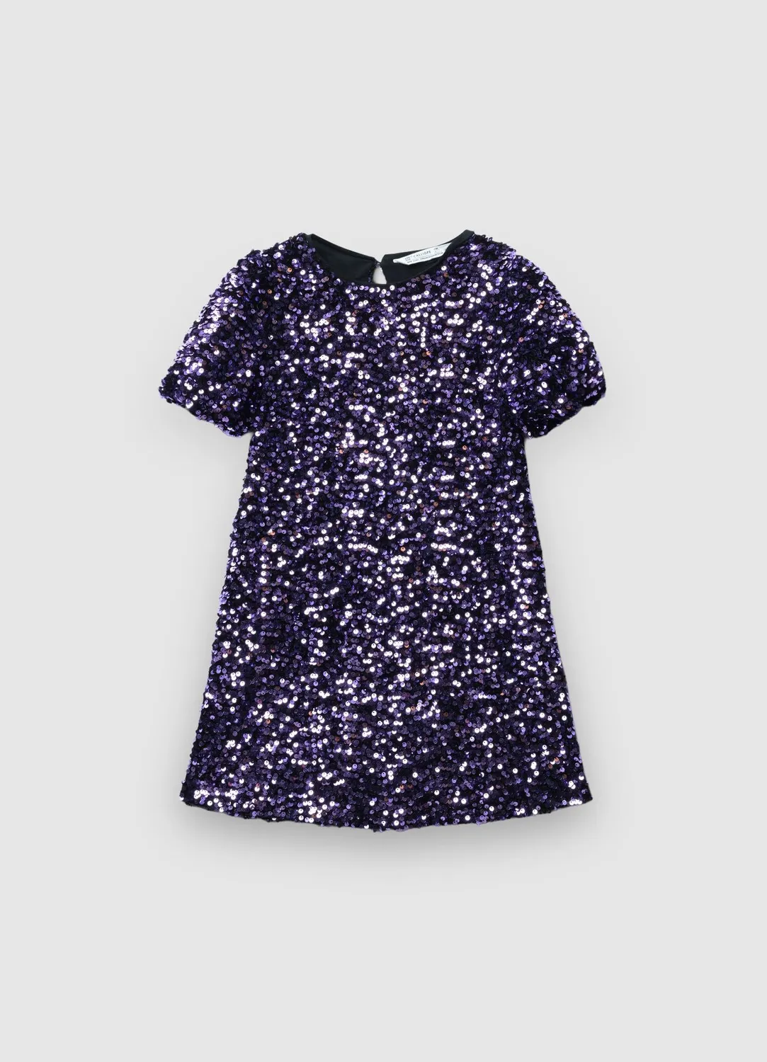 Calliope robe paillettes fille col rond 8-9 ans