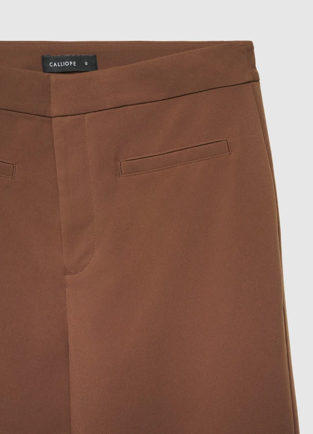 Calliope pantalon flare femme uni taille lisse