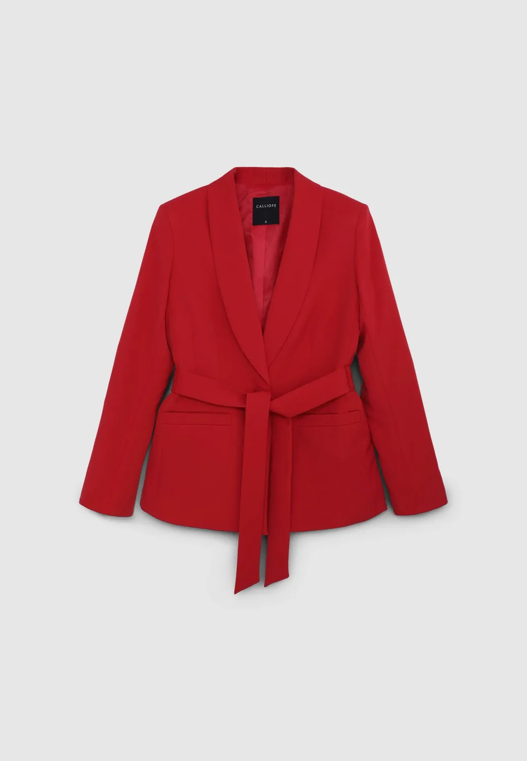 Calliope blazer femme col châle ceinture un bouton