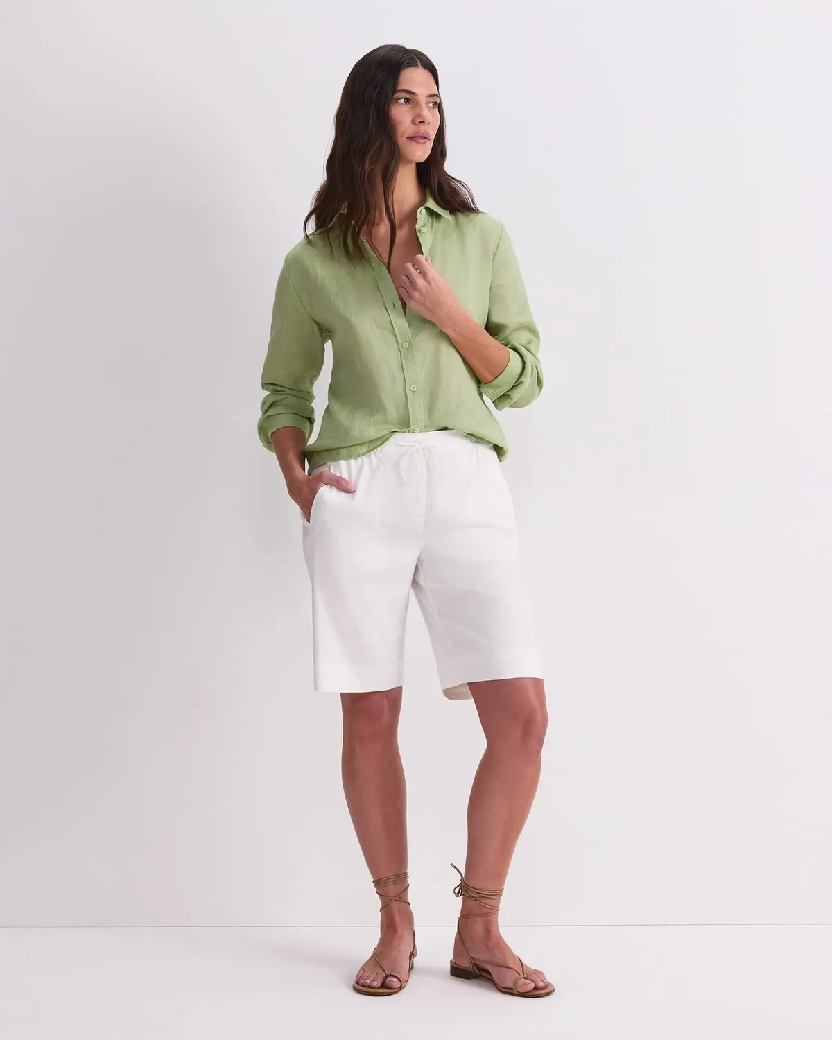 Sportscraft Dahlia chemise en lin manches longues