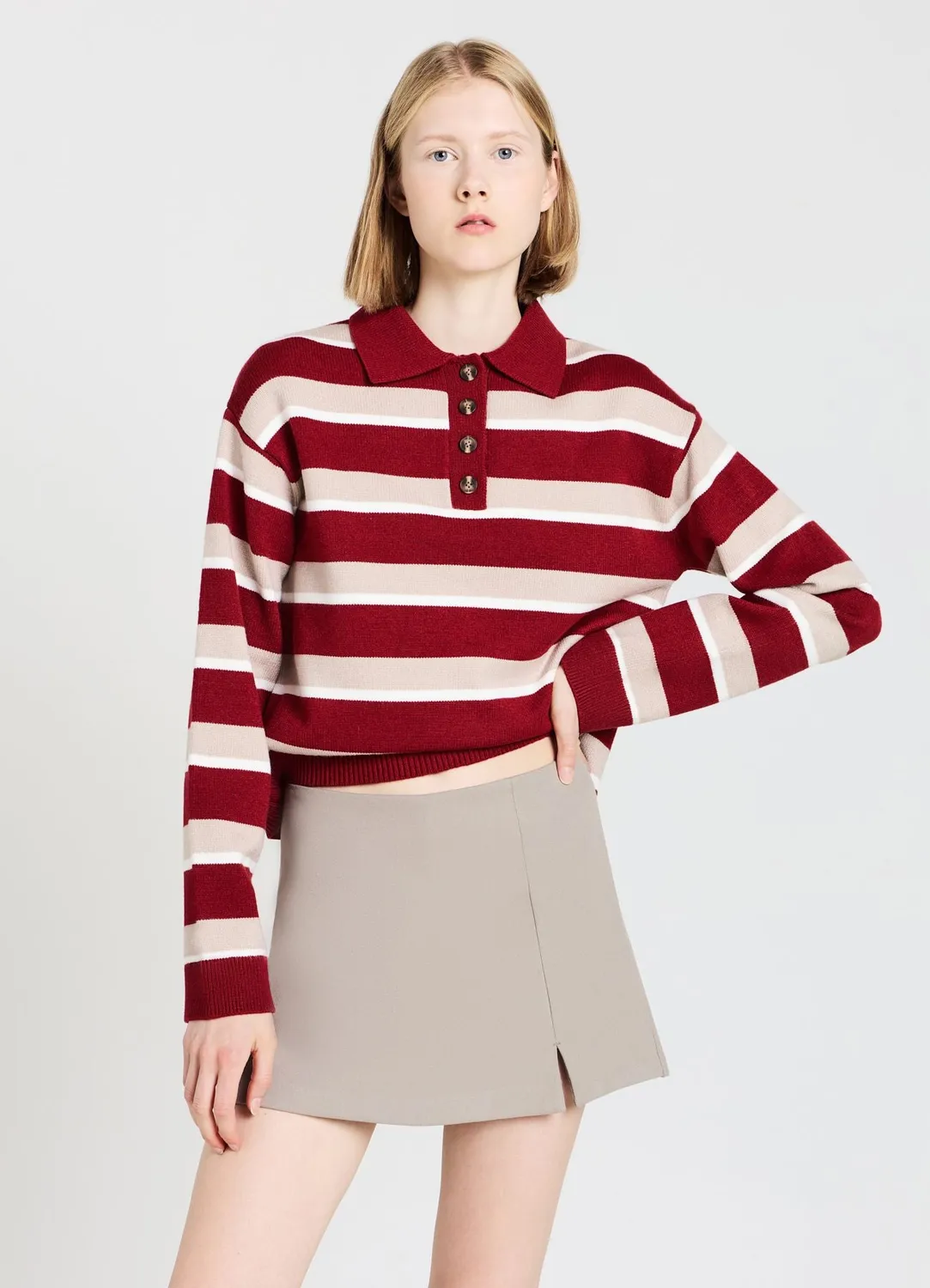 Calliope jupe-short femme fente latérale zip
