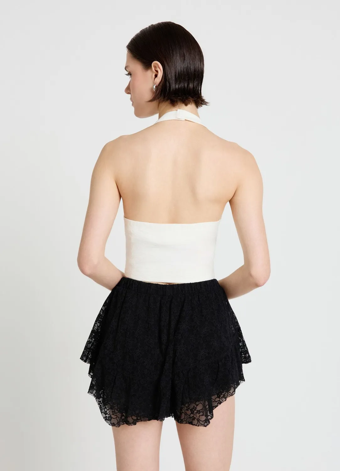 Calliope gilet halter femme fleur coupe tailleur