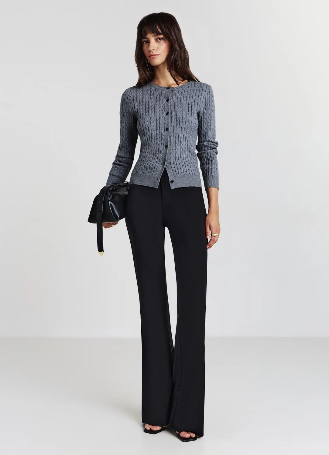 Calliope cardigan torsades femme col rond boutons