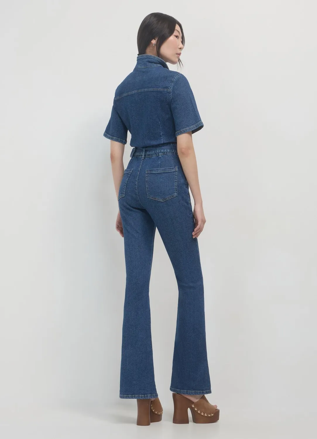 Calliope denim combinaison femme jean à ceinture