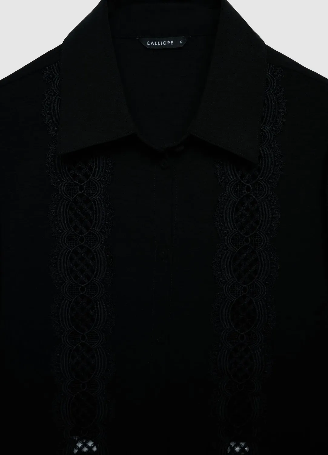 Calliope chemise macramé femme manches longues