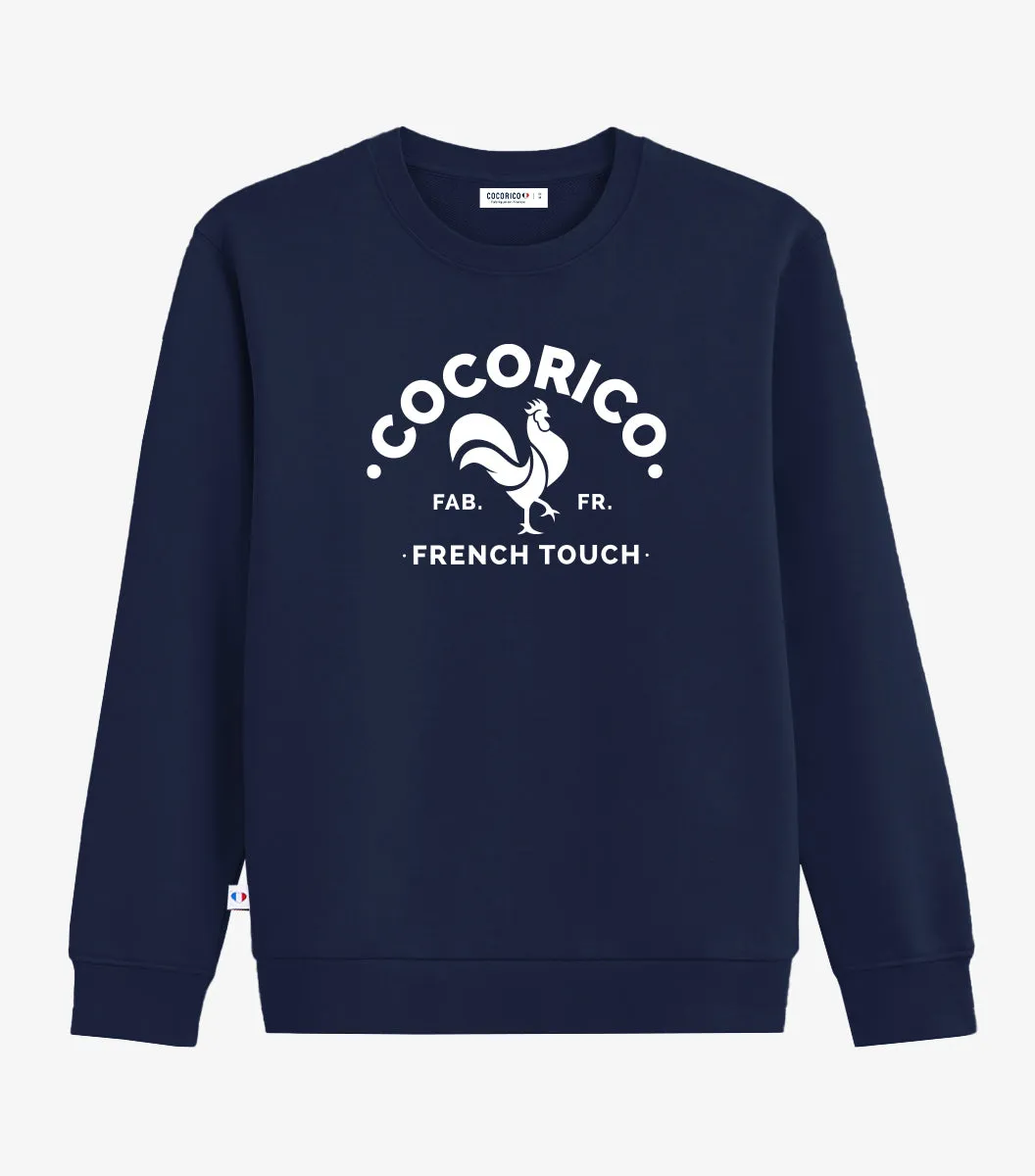 Cocorico sweat femme marine coton col rond
