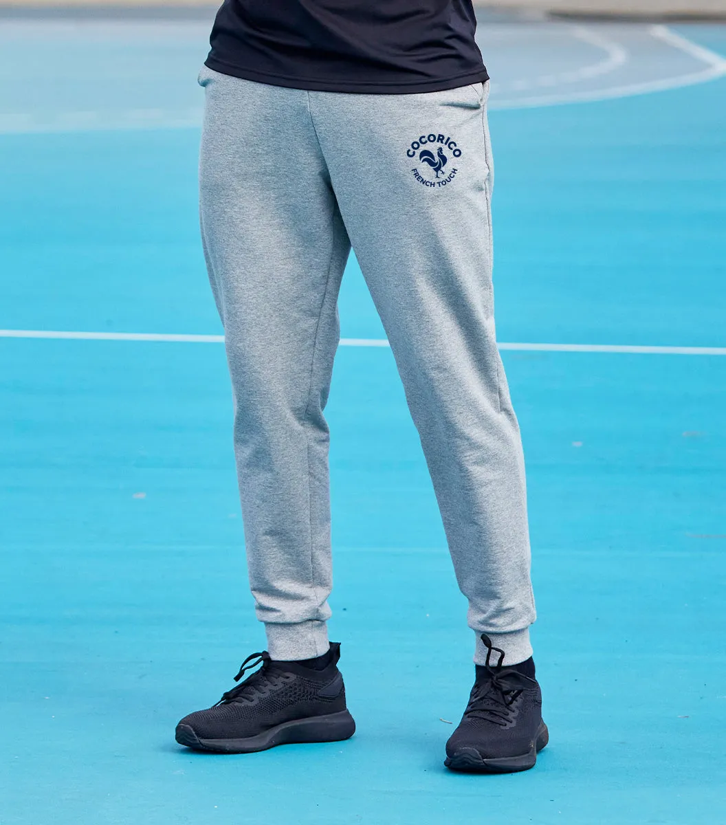 Cocorico Coq Français jogging homme gris chiné coton