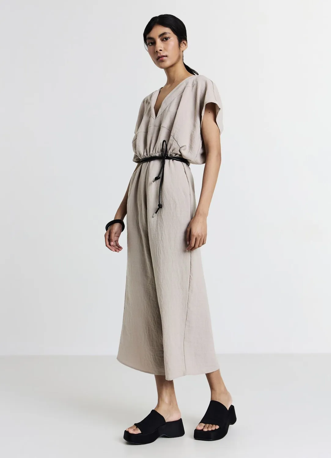 Calliope combinaison longue femme col V manches courtes