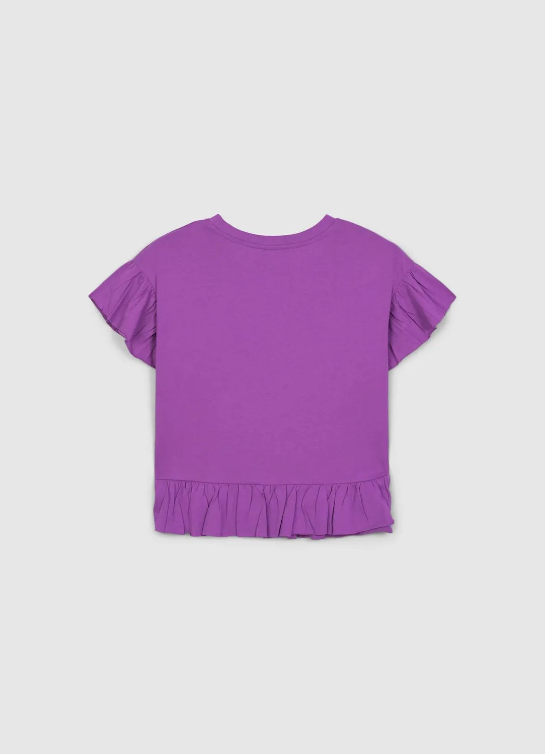 Calliope t-shirt volants femme coton uni