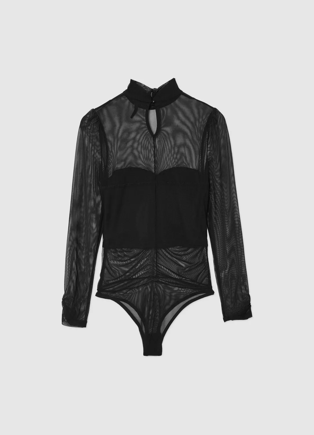Calliope Body tulle froncé manches longues femme