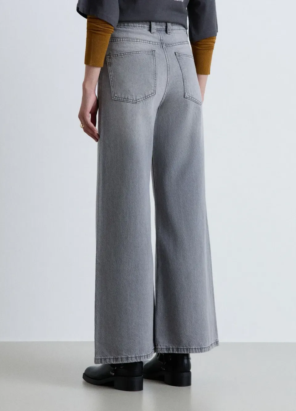 Calliope jean super wide leg femme taille haute ceinture