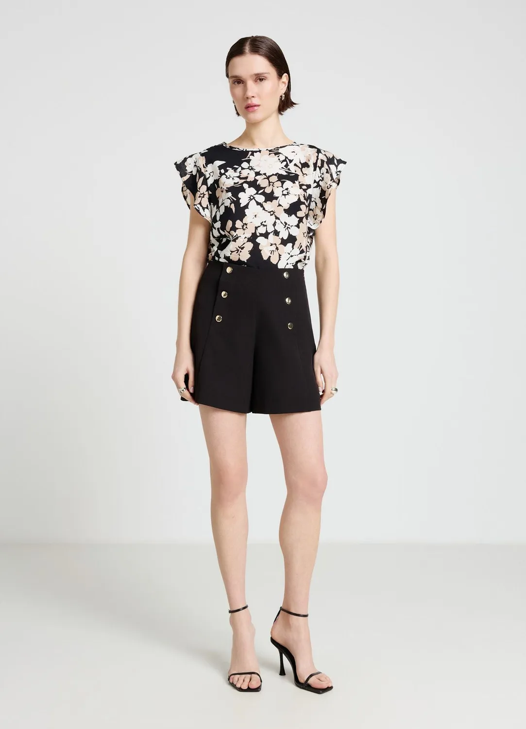 Calliope blouse florale femme manches volants