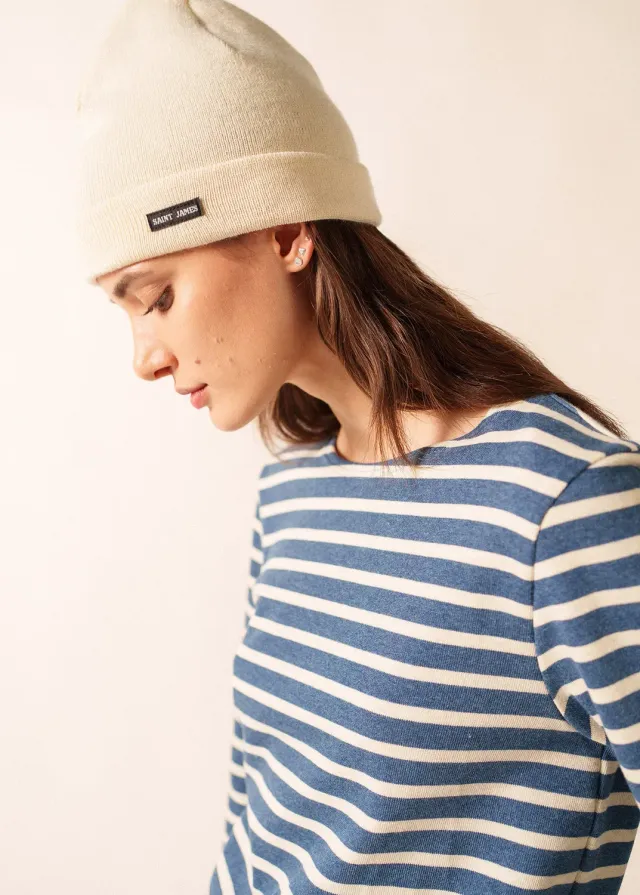 Saint James bonnet de quart écru 100% laine