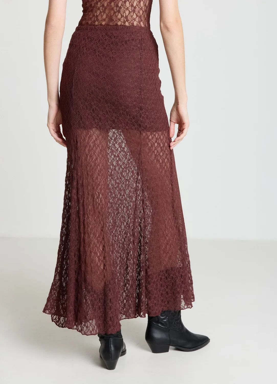 Calliope Gonna longuette in pizzo jupe midi dentelle