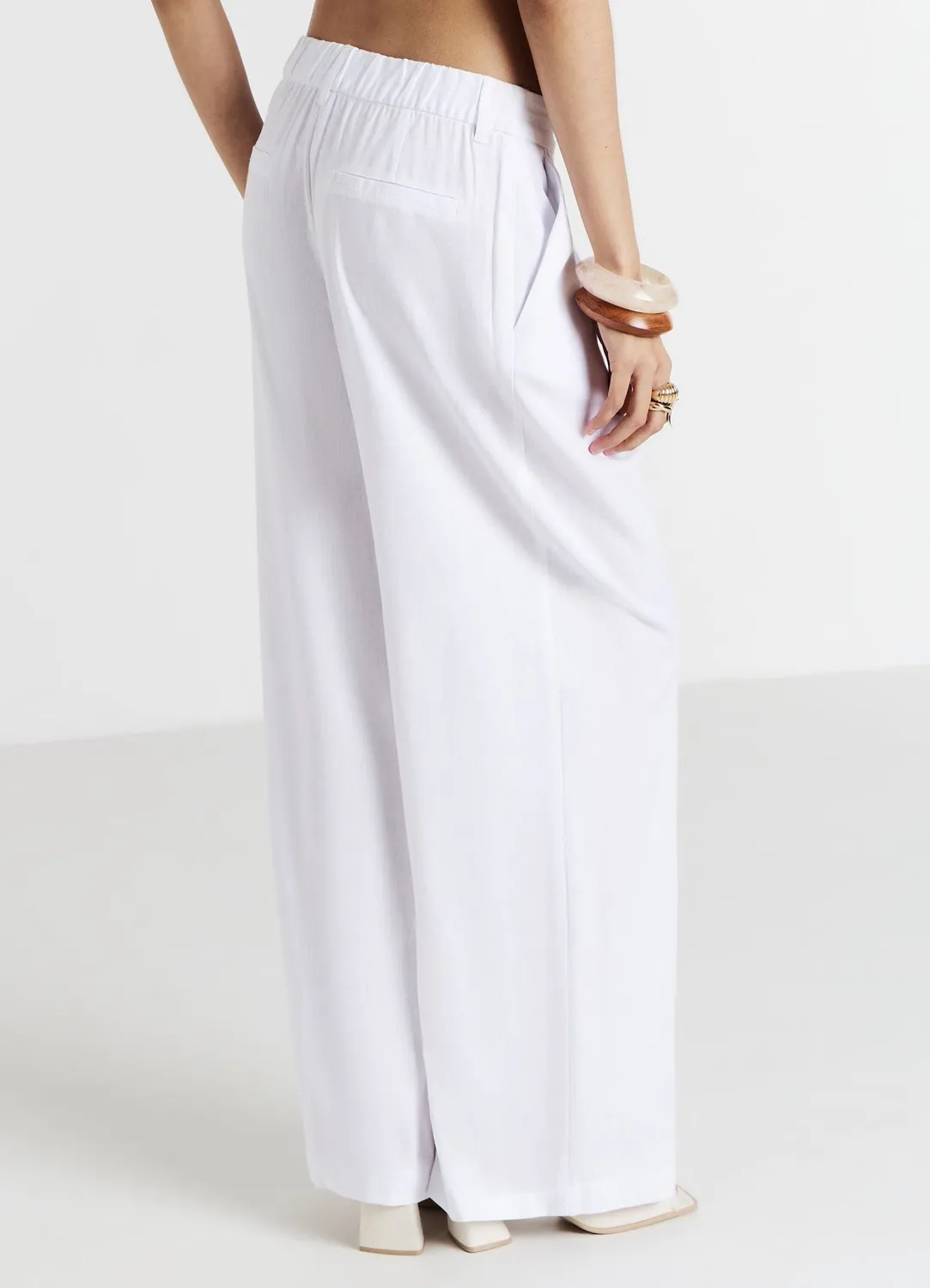 Calliope pantalon palazzo lin femme large regular