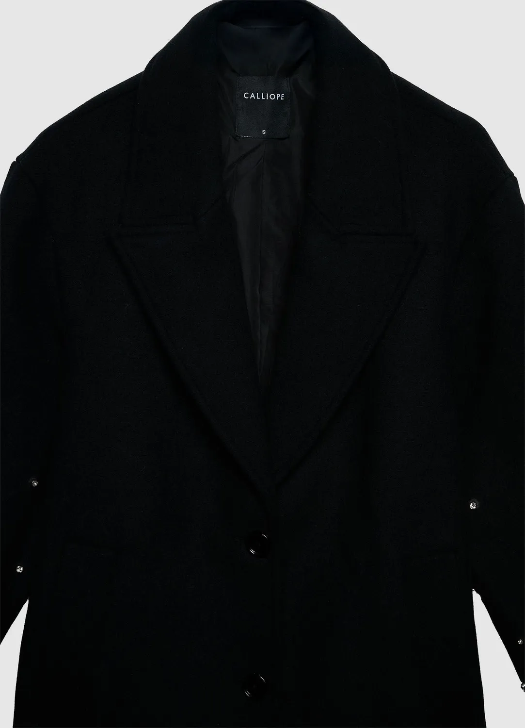 Calliope manteau monopetto strass femme long uni