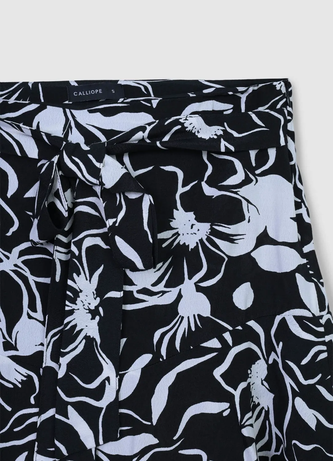 Calliope jupe-culotte fleurie femme ceinture nouée