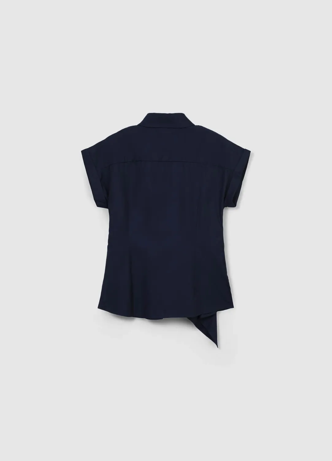Calliope chemise nouée femme manches courtes coton