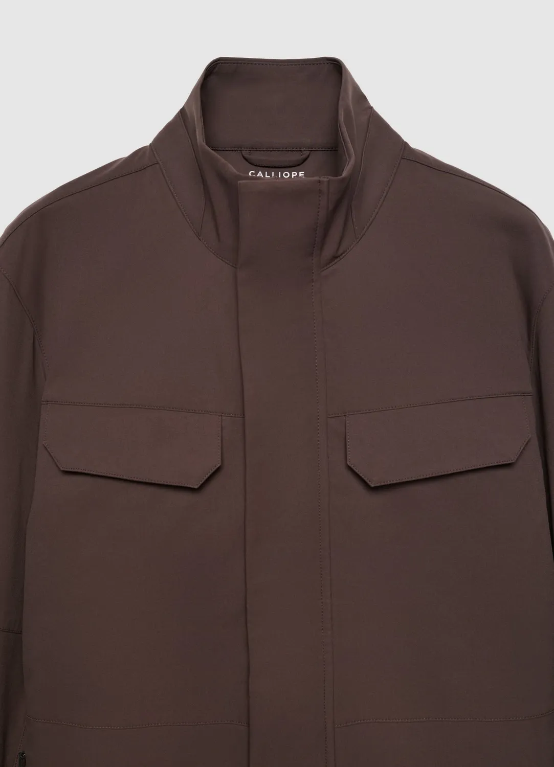 Calliope saharienne veste homme col montant poches plaquées