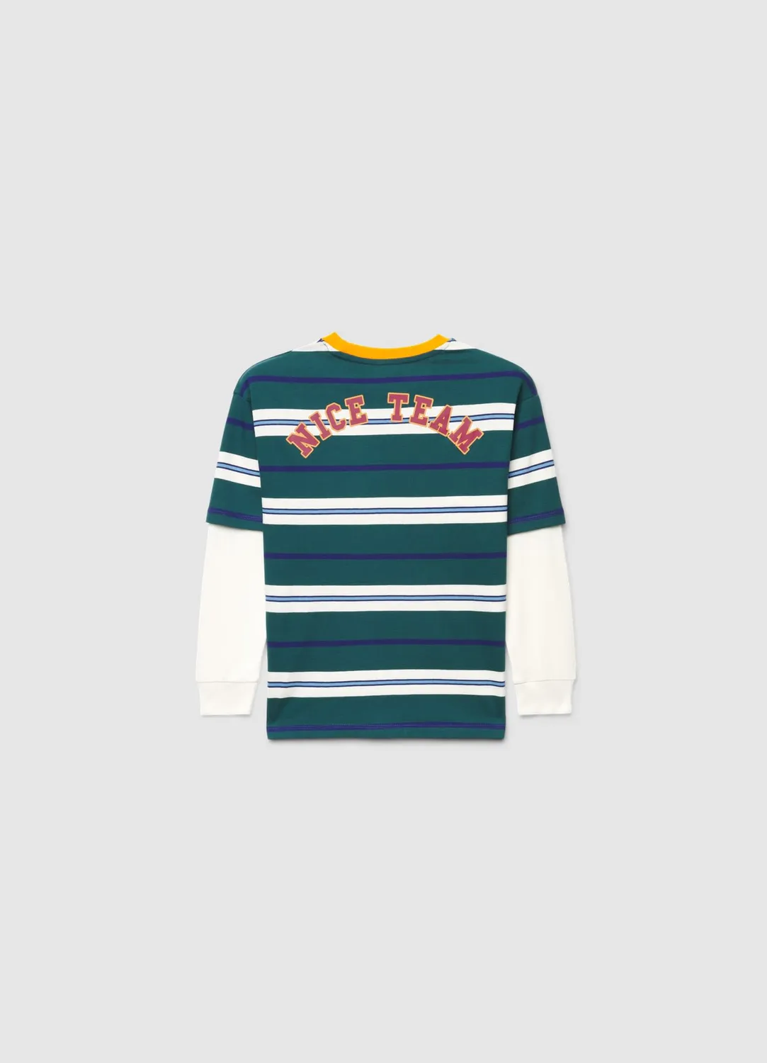 Calliope t-shirt garçon rayures effet 2-en-1 imprimé