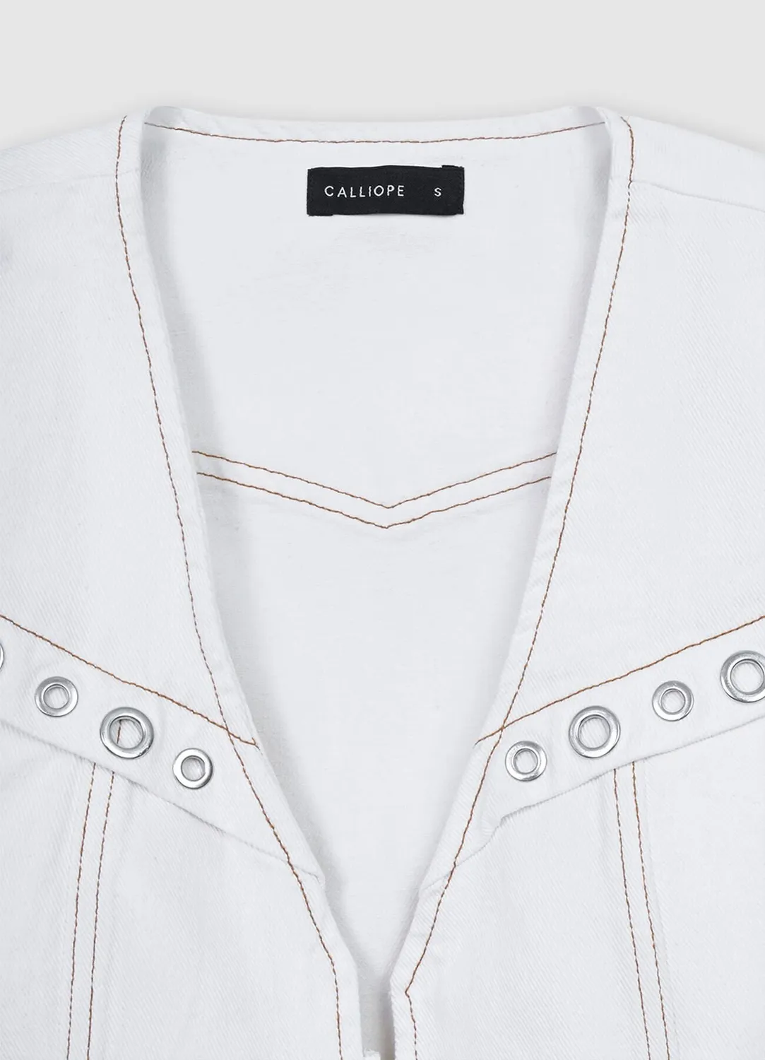 Calliope Gilet Eyelet gilet femme détail ajouré