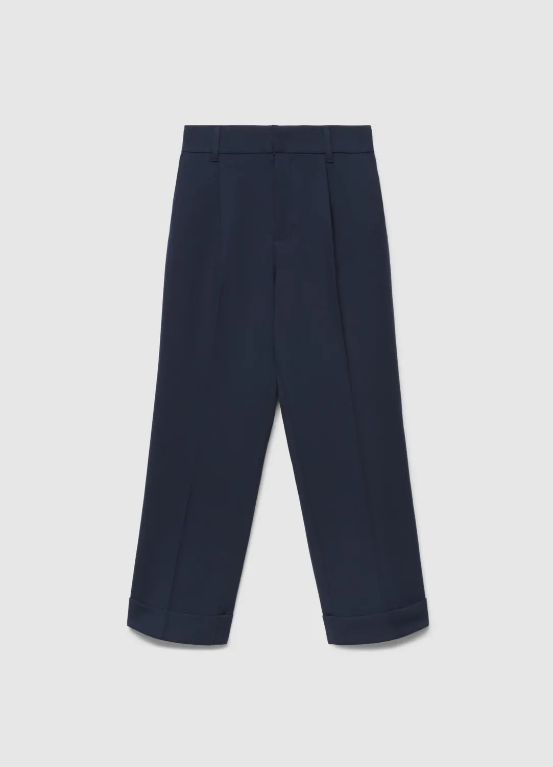 Calliope pantalon revers élastique pantalon droit taille haute