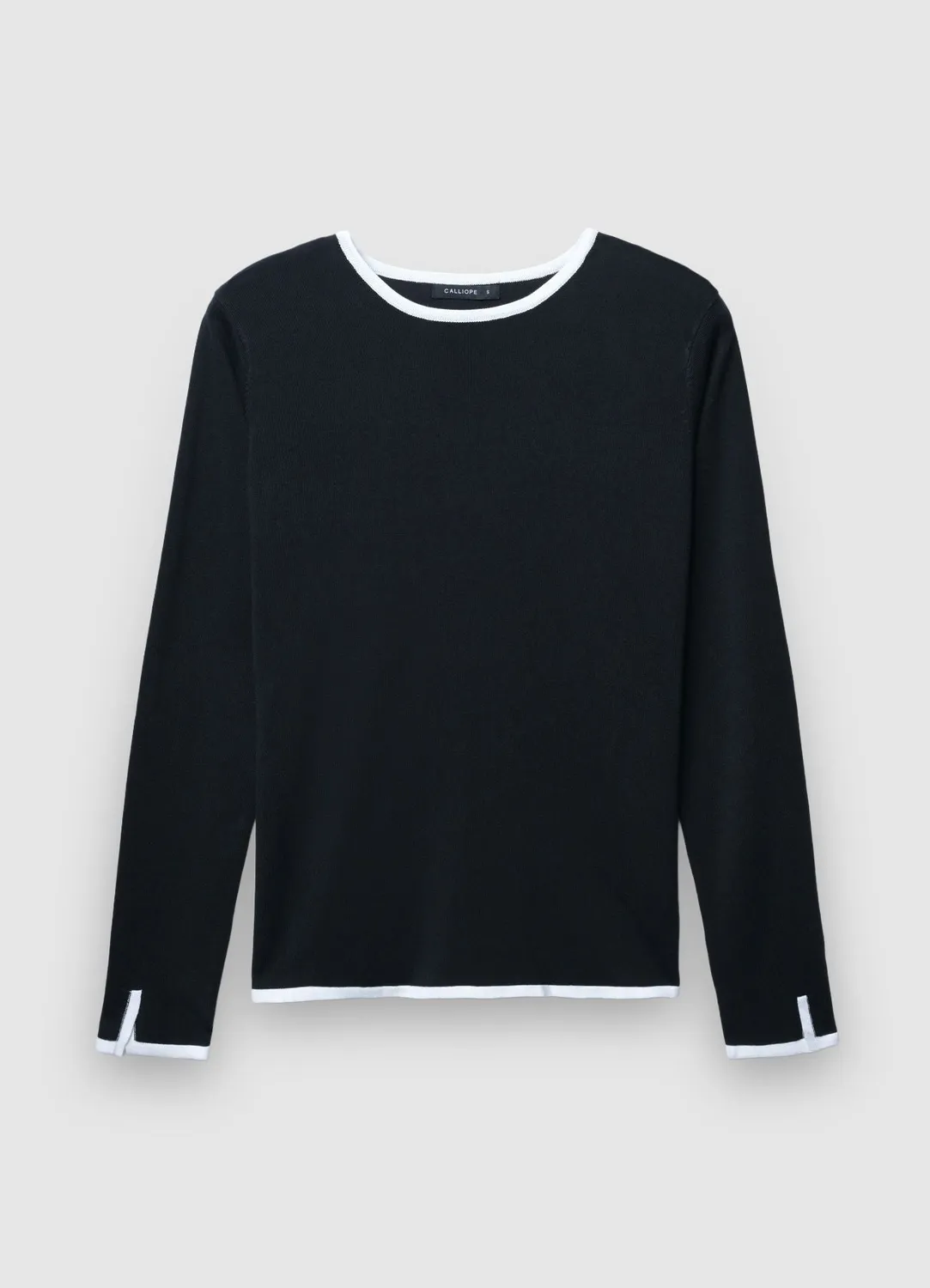 Calliope pull col rond profils contraste femme S