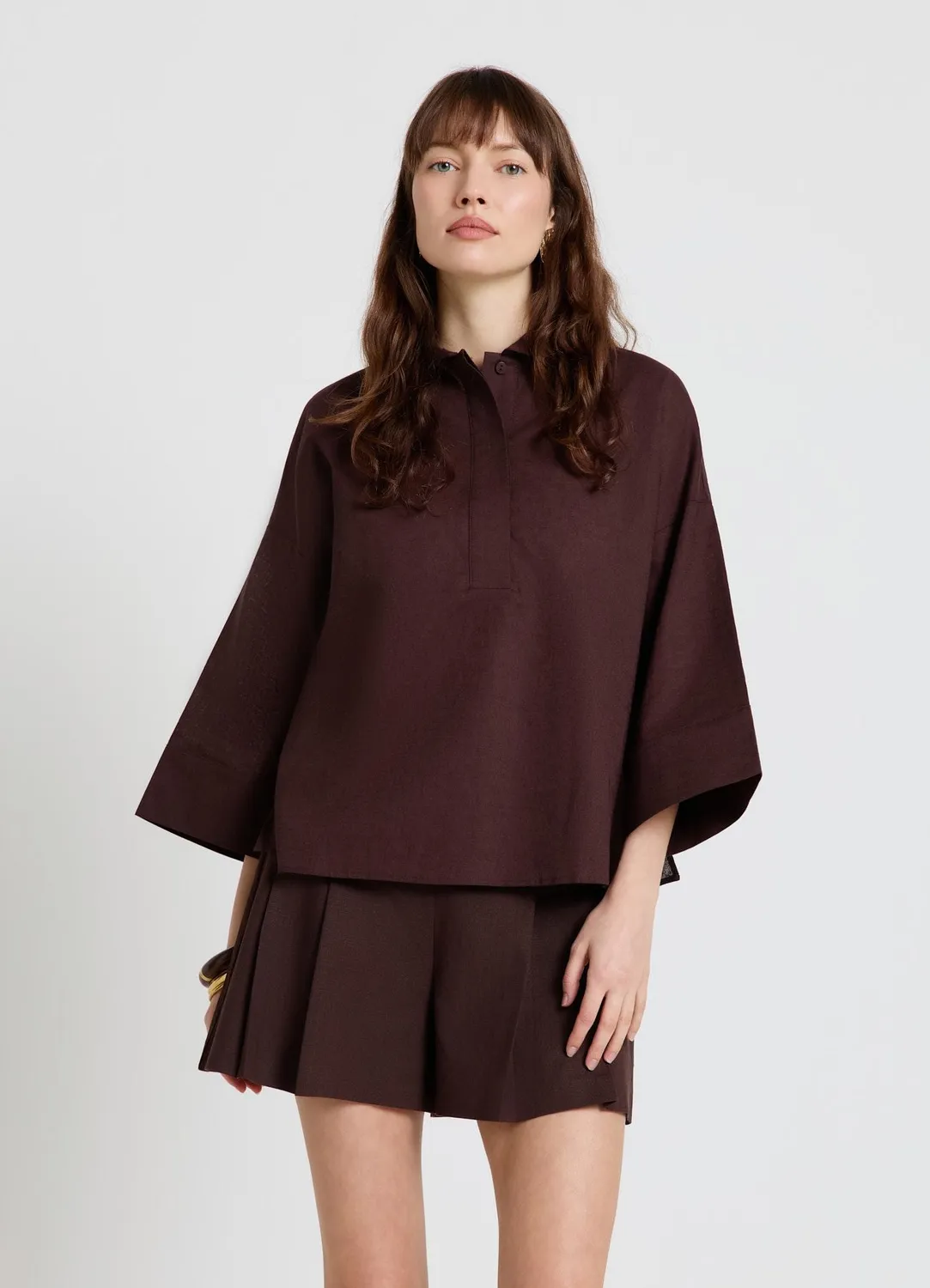 Calliope chemise femme nœud côté manches courtes