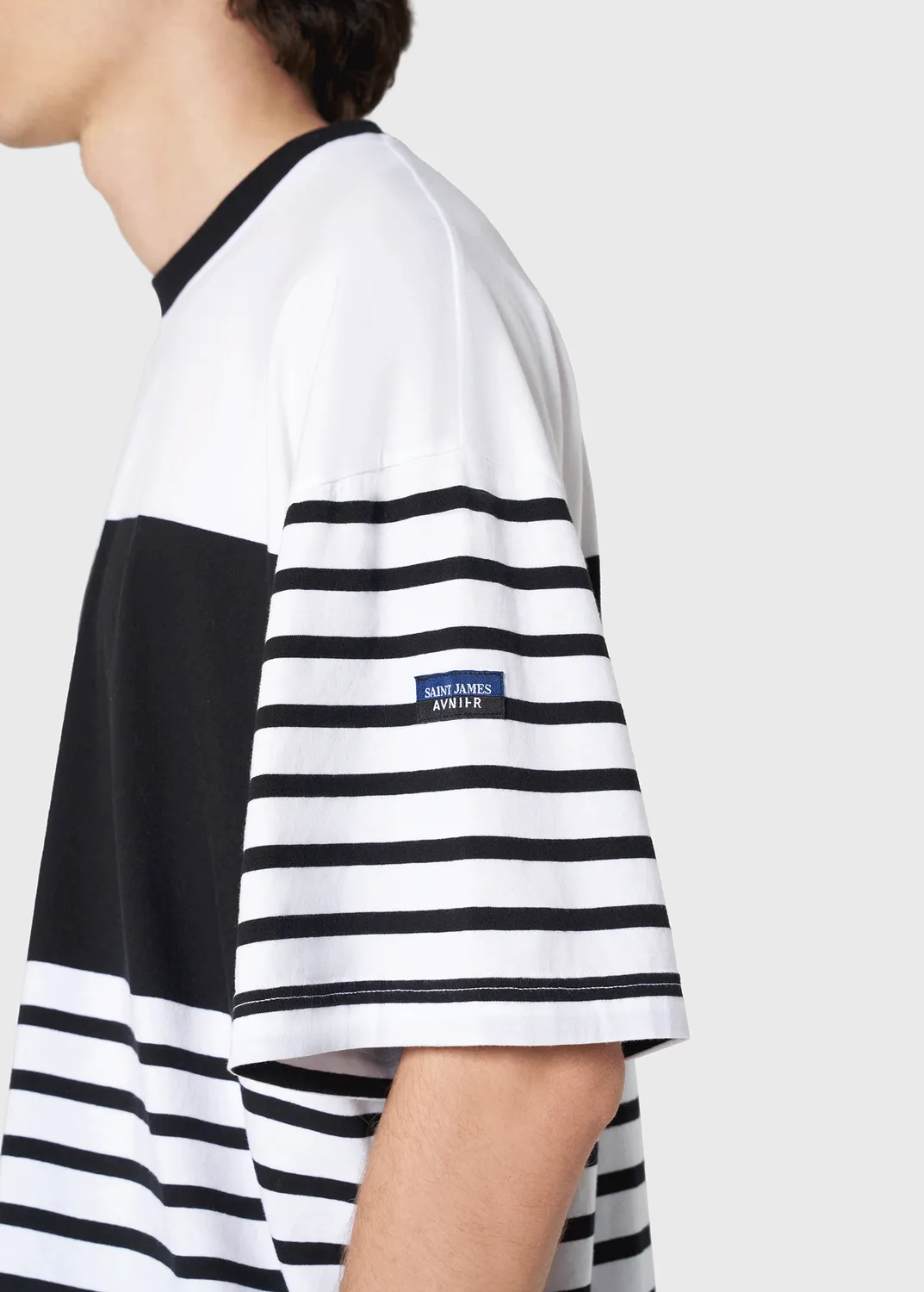 Saint James Villeroki x Avnier t-shirt blanc/noir coton
