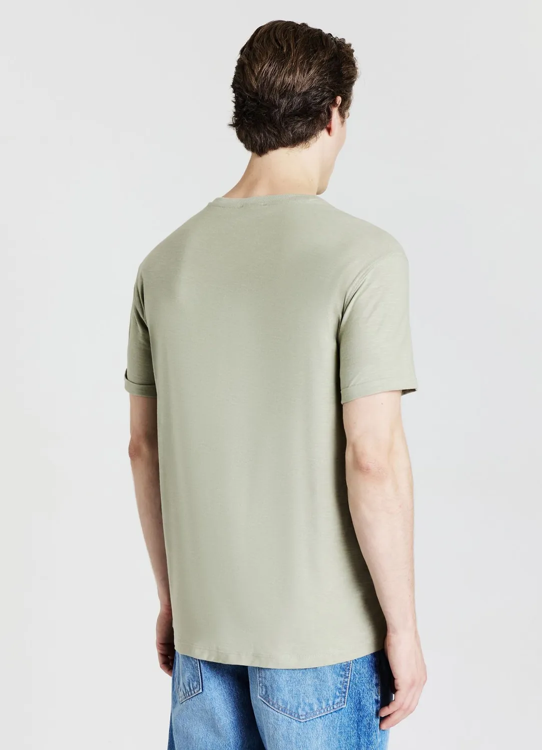 Calliope T-shirt poche homme coton col rond uni