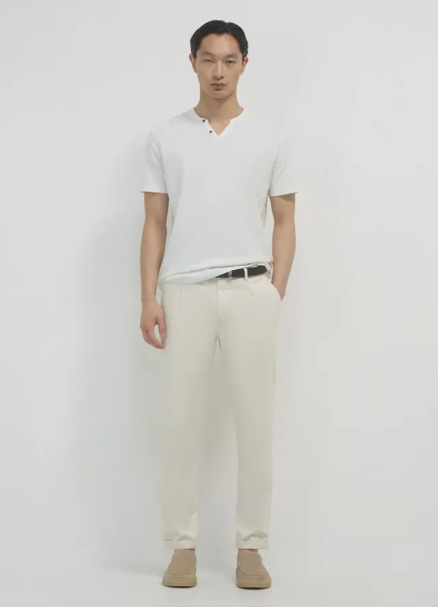 Calliope T-Shirt Serafino Col Boutonné Homme Taille L