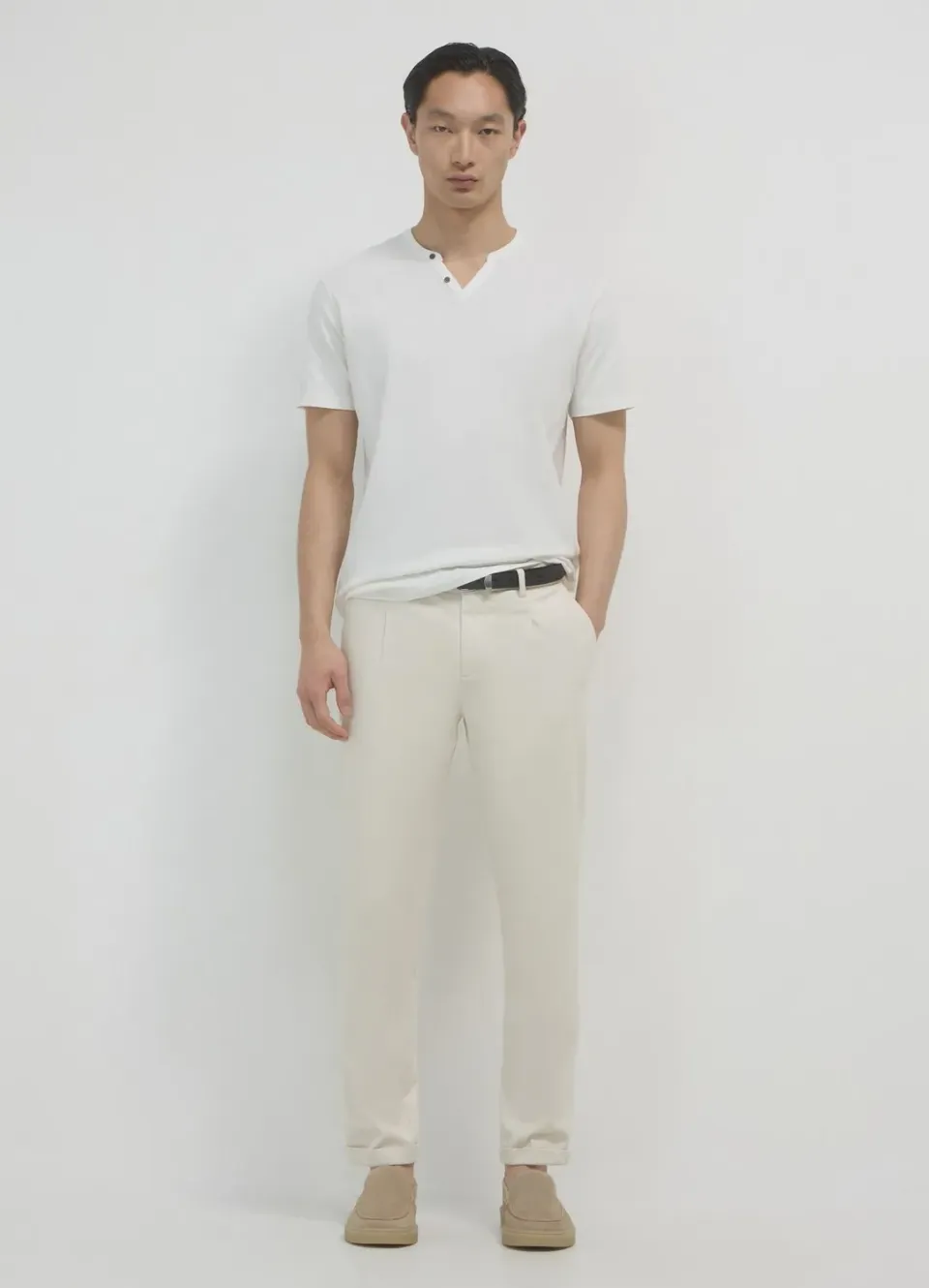 Calliope T-Shirt Serafino Col Boutonné Homme Taille L