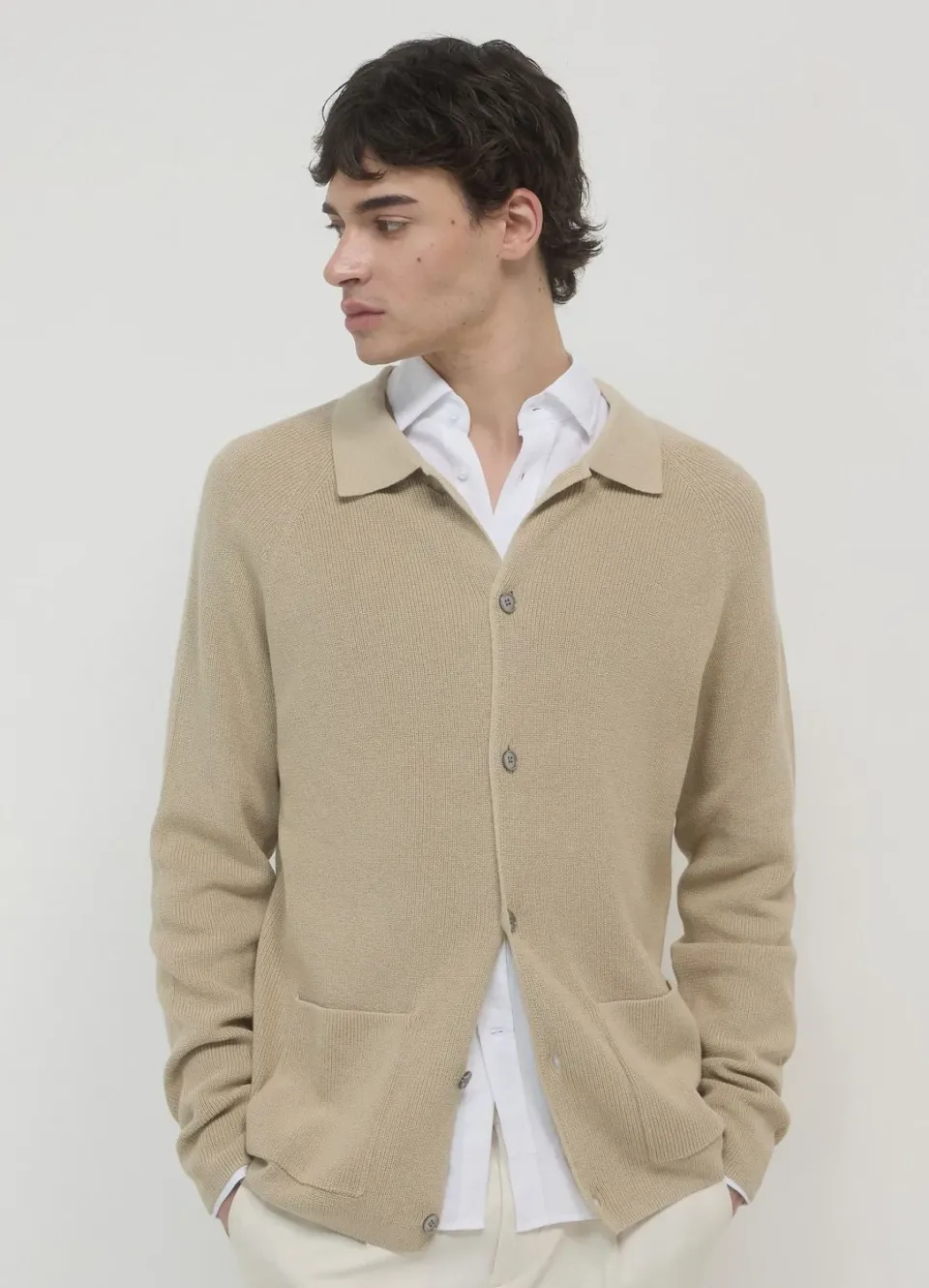Calliope Cardigan col chemise homme M coupe regular