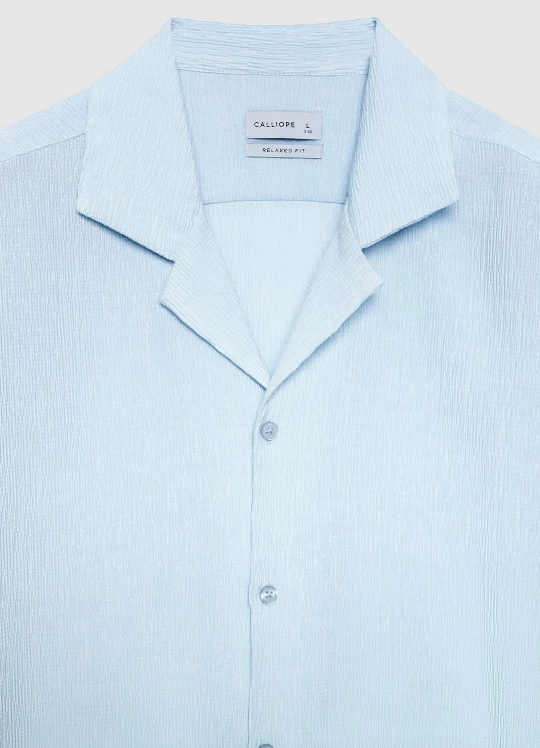 Calliope chemise bowling homme manches courtes unie