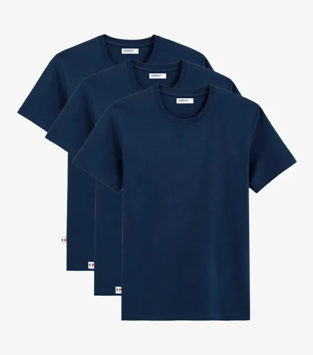 Cocorico Pack Marine t-shirt homme x3 coton