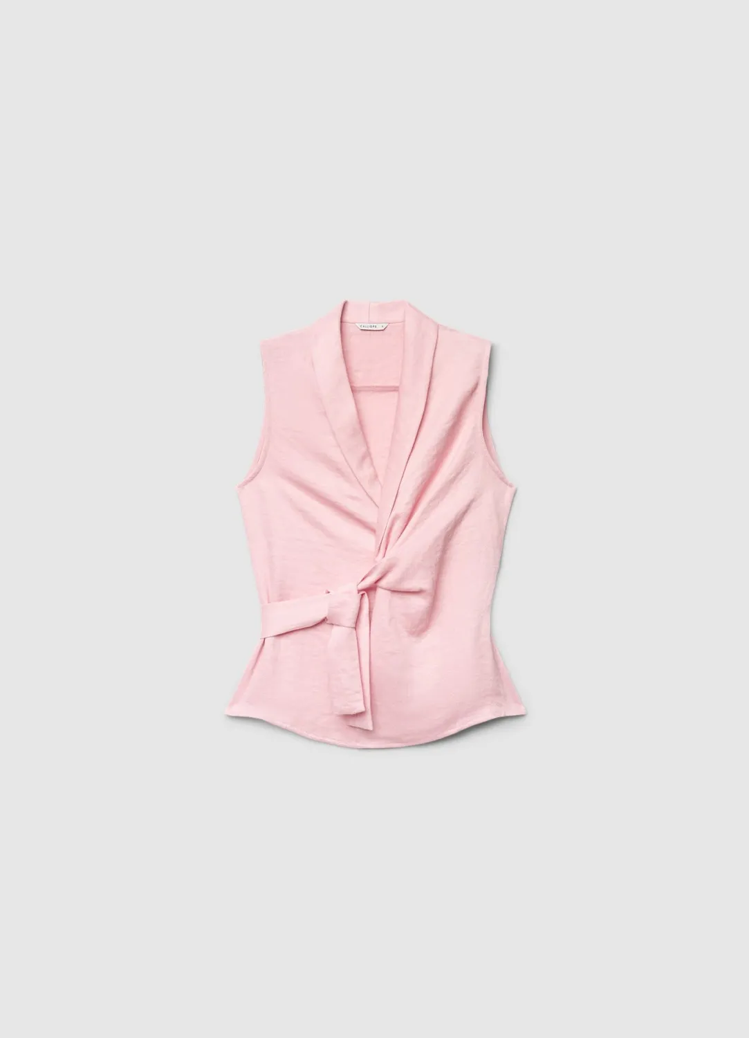 Calliope Fusciacca top femme uni col châle