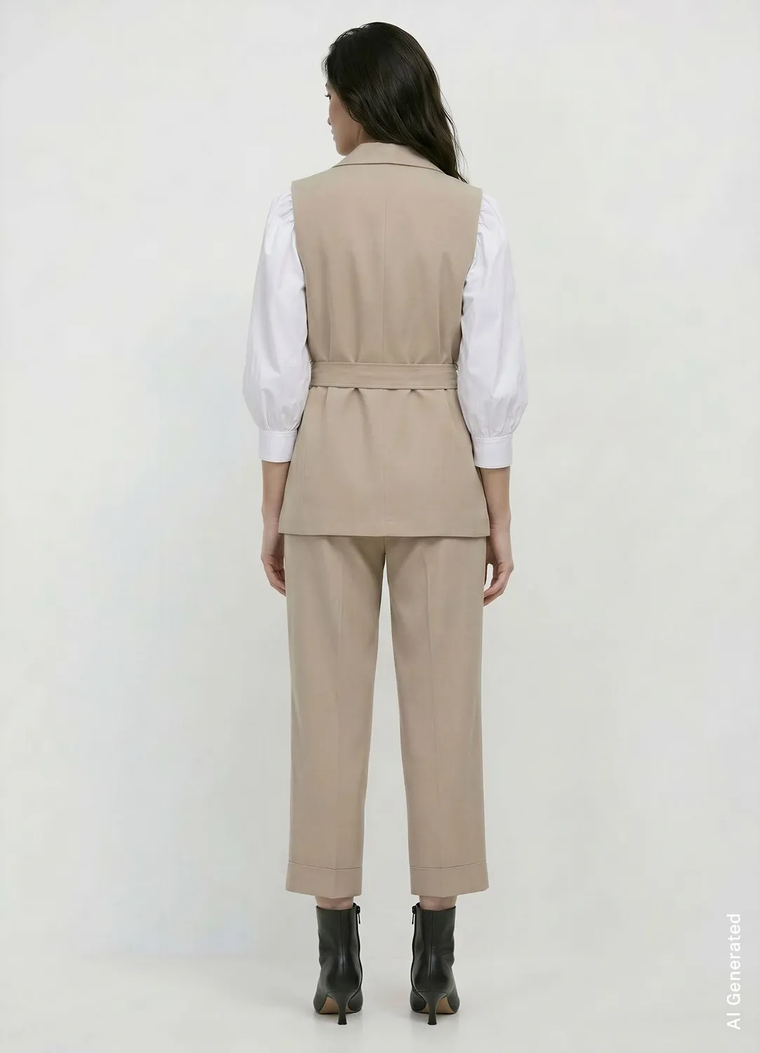 Calliope gilet double boutonnage ceinture