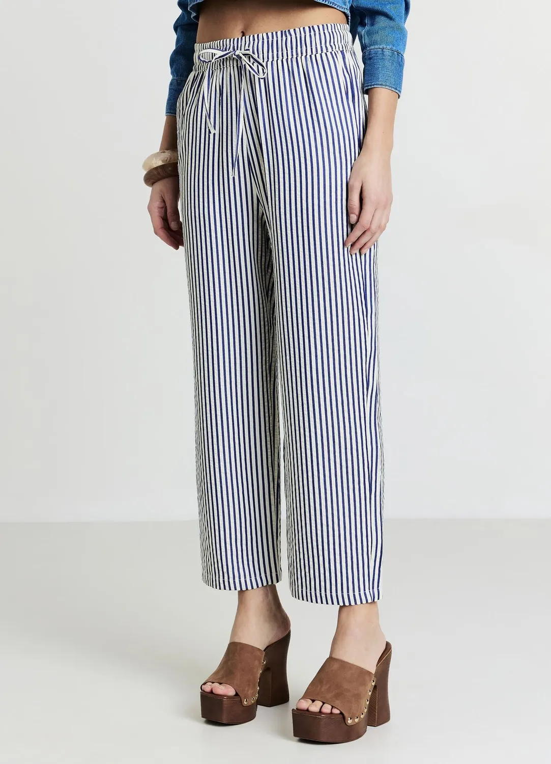 Calliope pantalon jogger rayé femme cordon regular