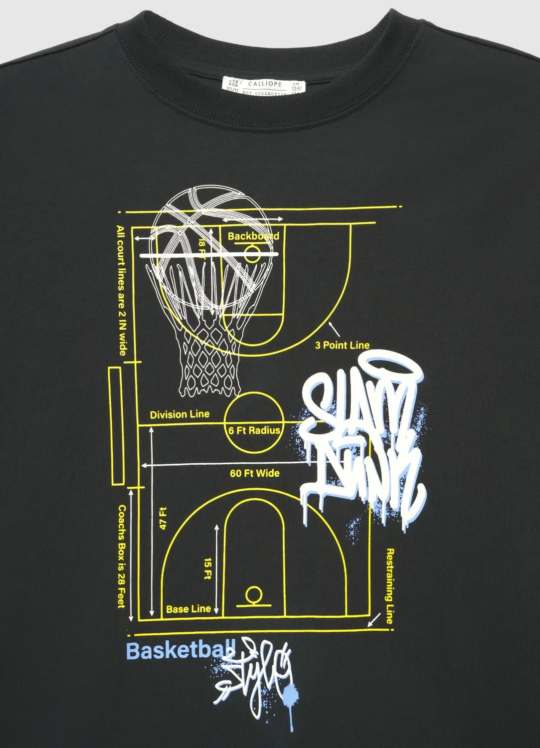 Calliope T-shirt manches longues basket garçon coton