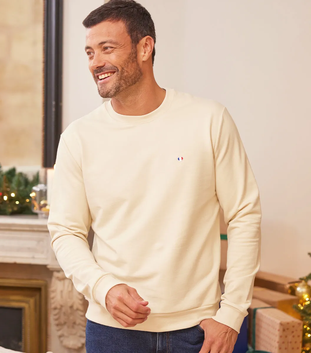 Cocorico Iconique Sable sweat homme sable coton