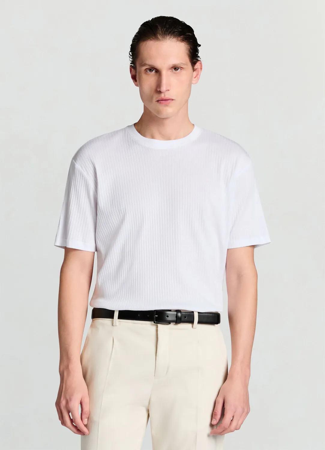 Calliope t-shirt col rond côtelé homme regular