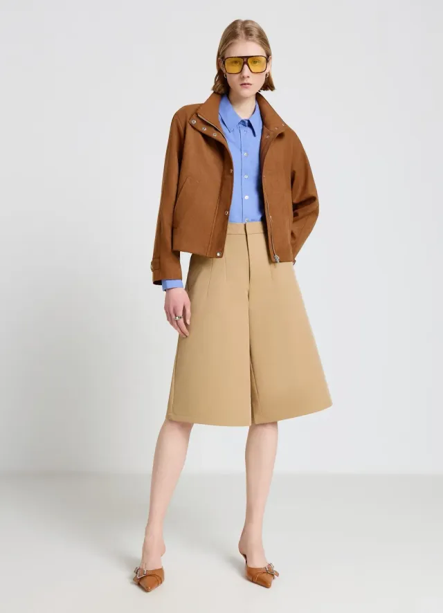 Calliope blouson col montant femme suédine
