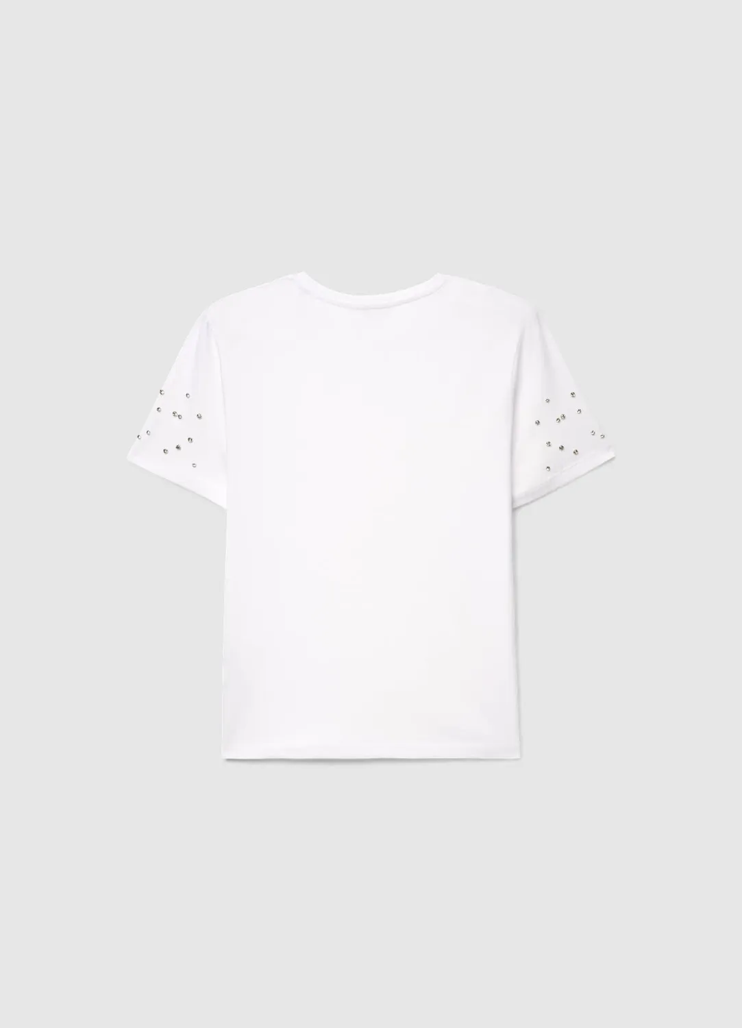 Calliope t-shirt strass femme manches courtes droit