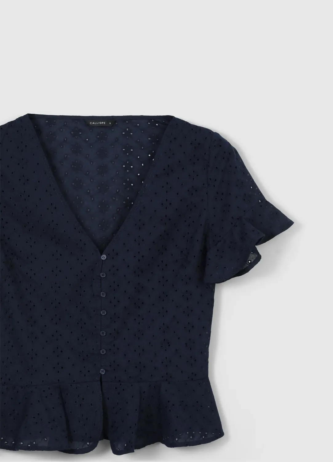 Calliope chemise sangallo femme volants col V