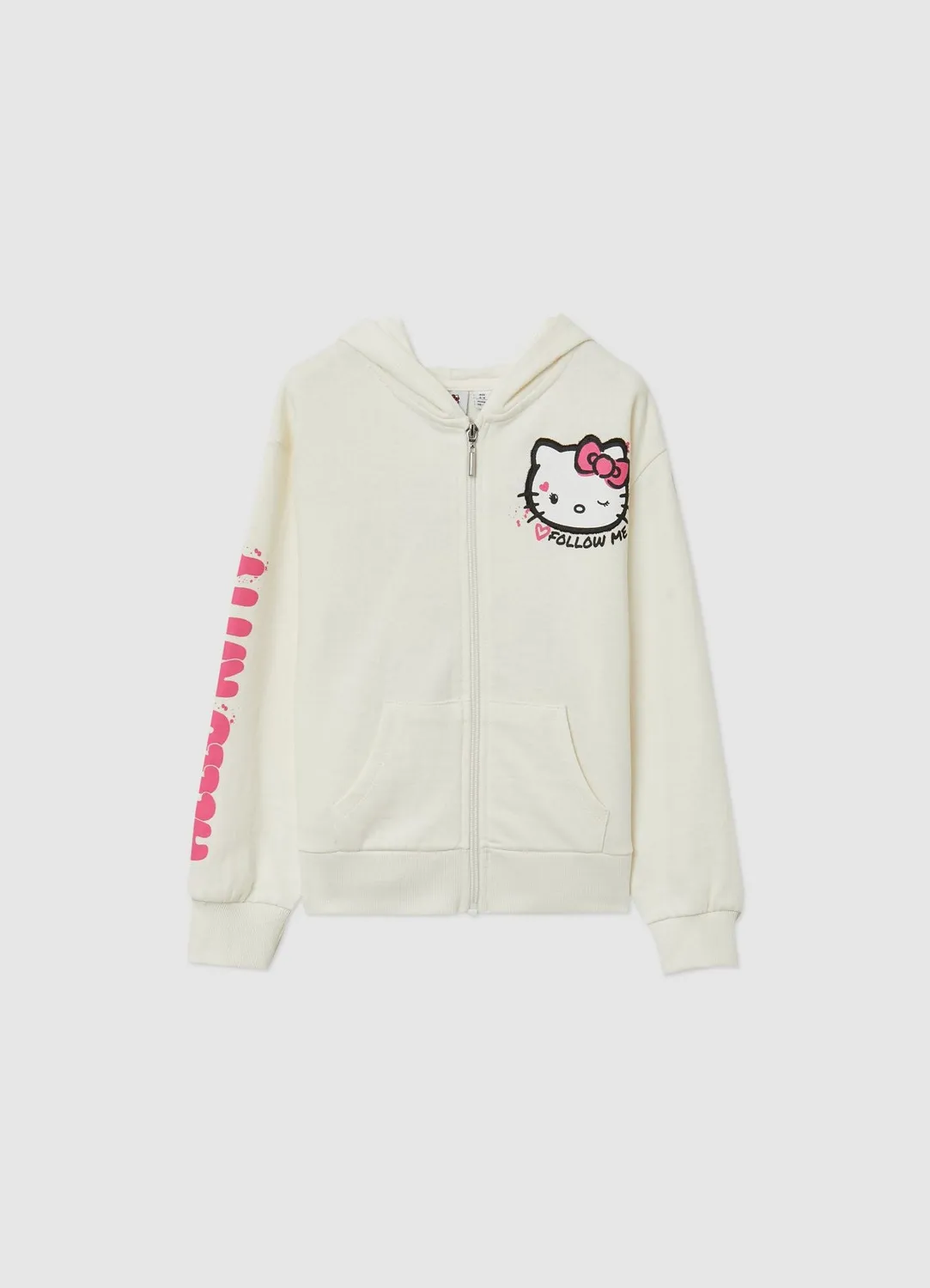 Calliope Sweat Hello Kitty fille capuche zippé poches