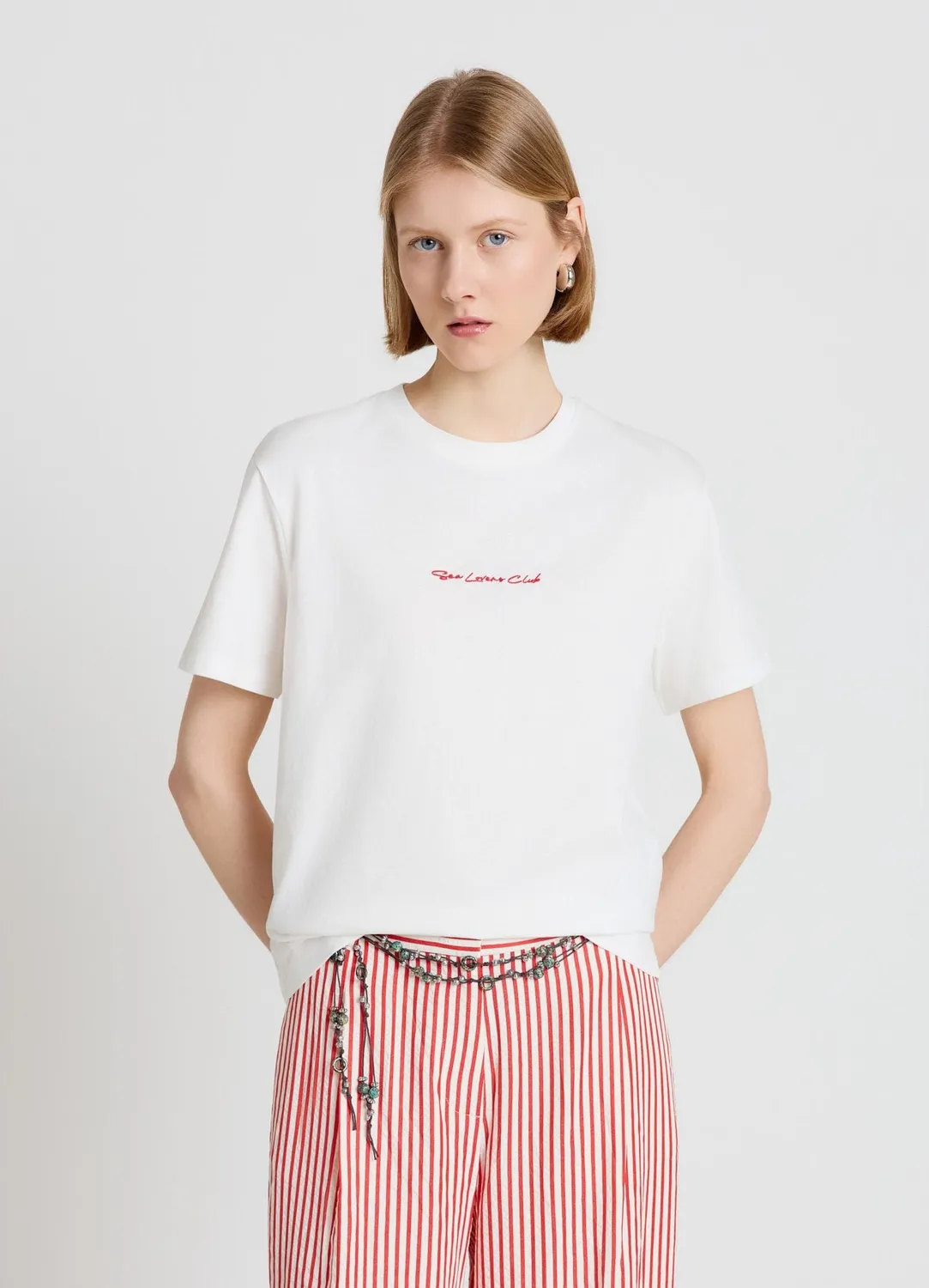 Calliope T-shirt femme imprimé homard coupe droite